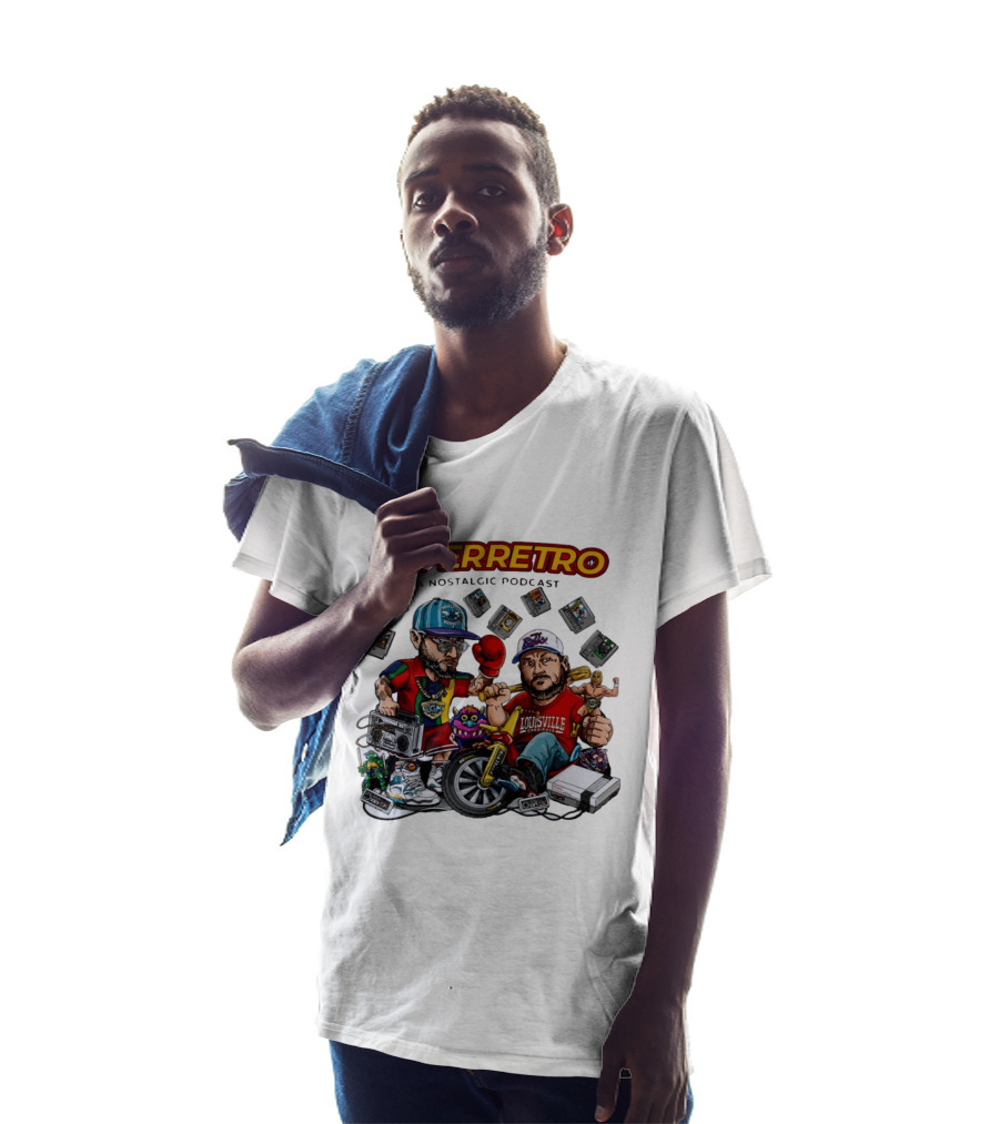 SuperRetro A Nostalgic Podcast Charlotte Hornets Louisville Cardinals Boombox Ugk Figurines Retro Games T-Shirt