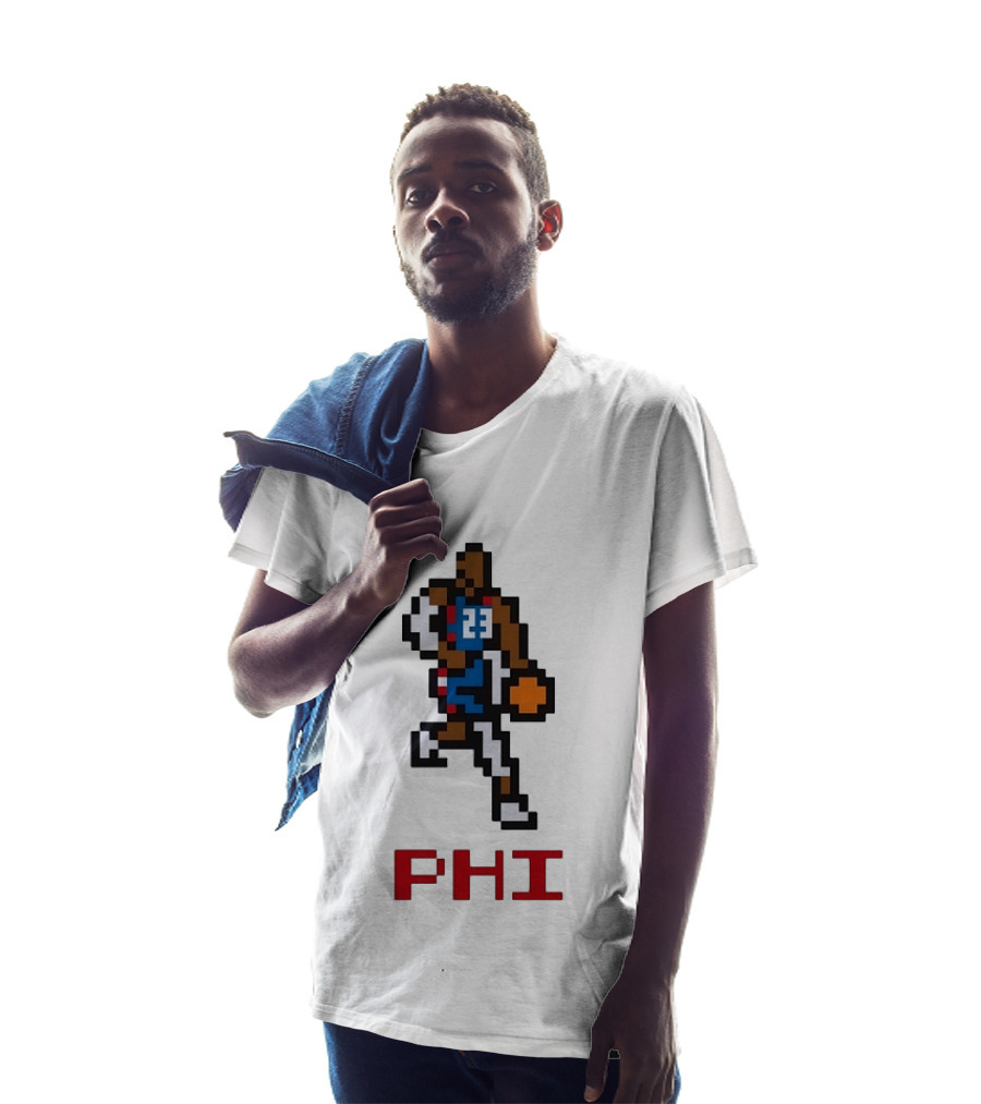 LeBron James Philadelphia 76ers Pixel PHL Sports 23 Jersey T-Shirt