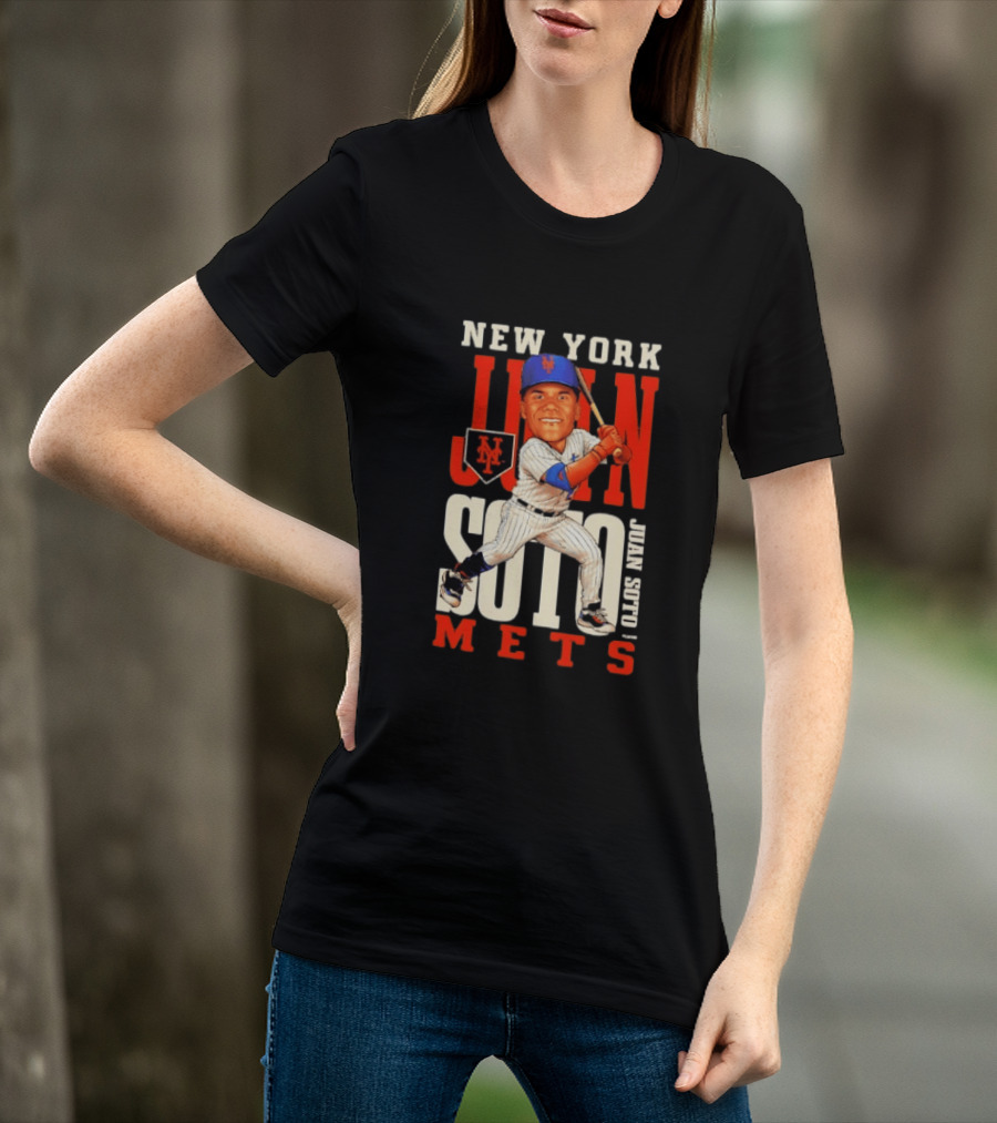 New York Mets Juan Soto Caricature MLB Baseball T-Shirt
