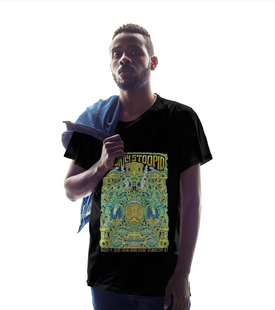 Slightly Stoopid August 14 2026 Ocean Casino Resort Atlantic City NJ Psychedelic Event T-Shirt