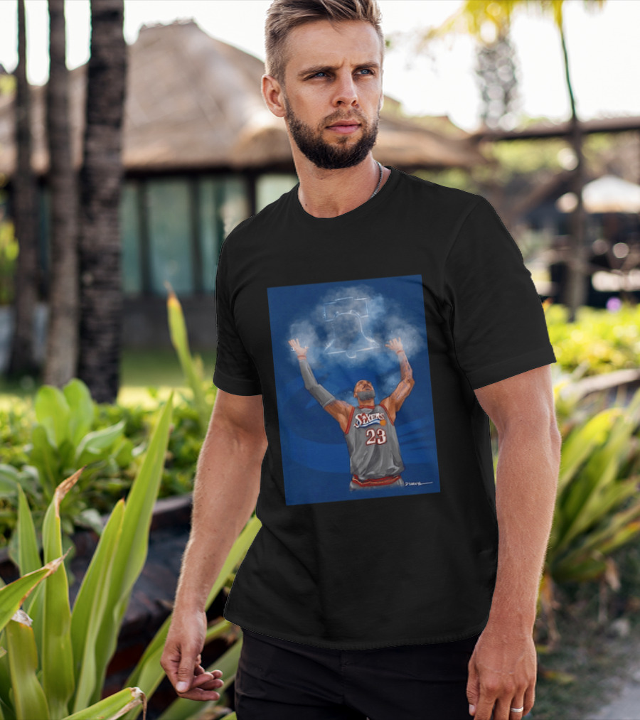 LeBron James Philadelphia 76ers 23 Liberty Bell Jersey T-Shirt