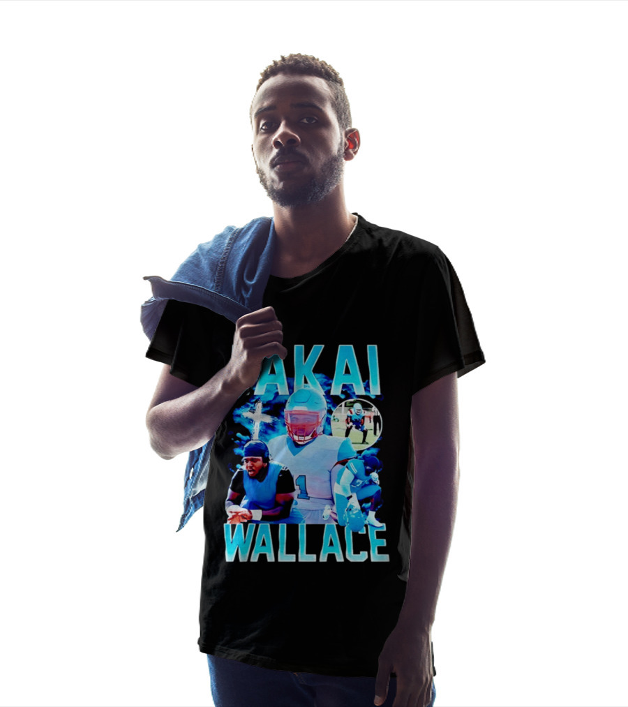 Takai Wallace Football Athlete Sports Action Collage T-Shirt