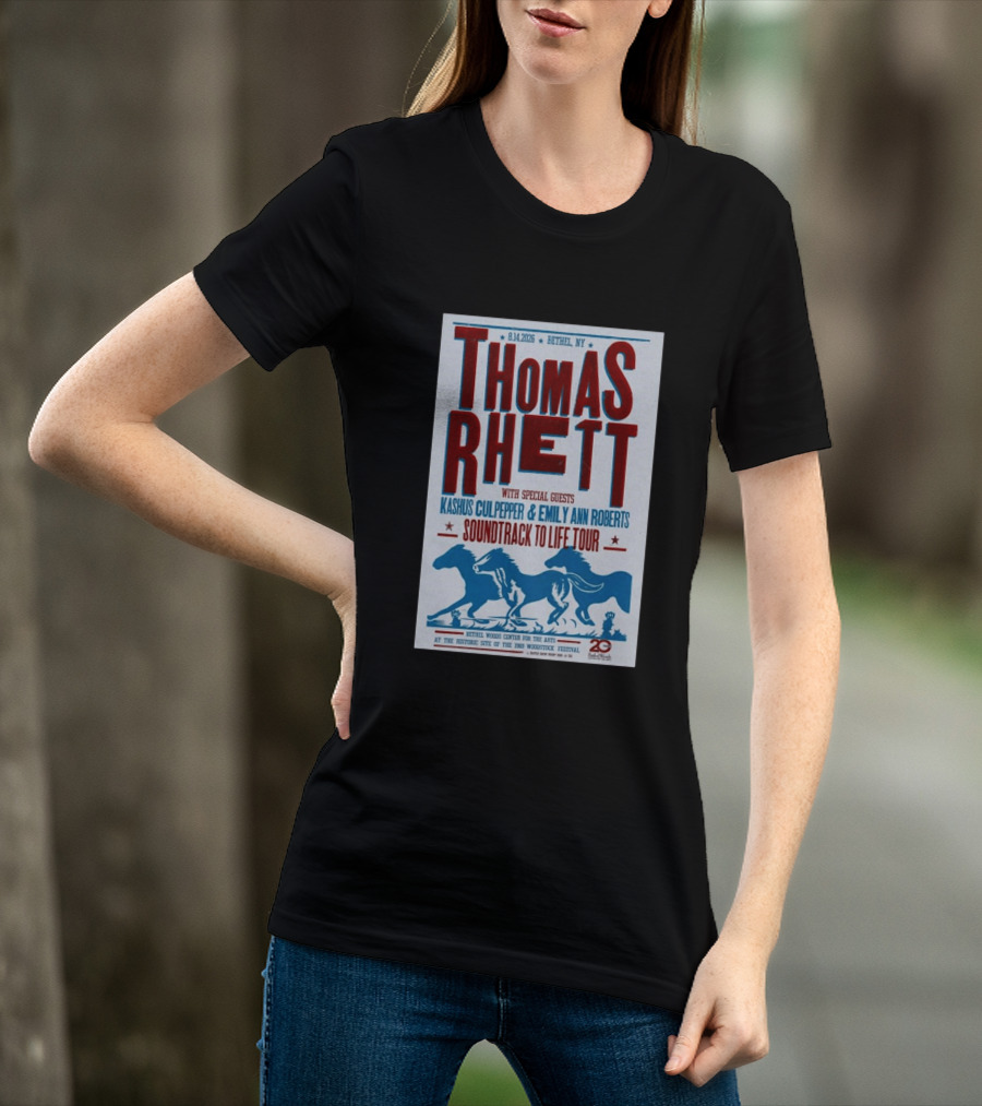Thomas Rhett Bethel NY 2026 Soundtrack To Life Tour Kashus Culpepper Emily Ann Roberts T-Shirt
