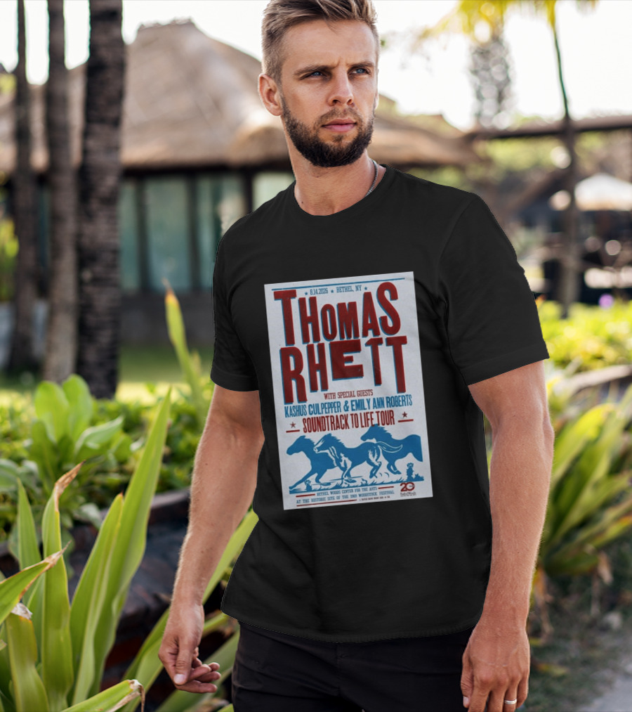 Thomas Rhett Bethel NY 2026 Soundtrack To Life Tour Kashus Culpepper Emily Ann Roberts T-Shirt