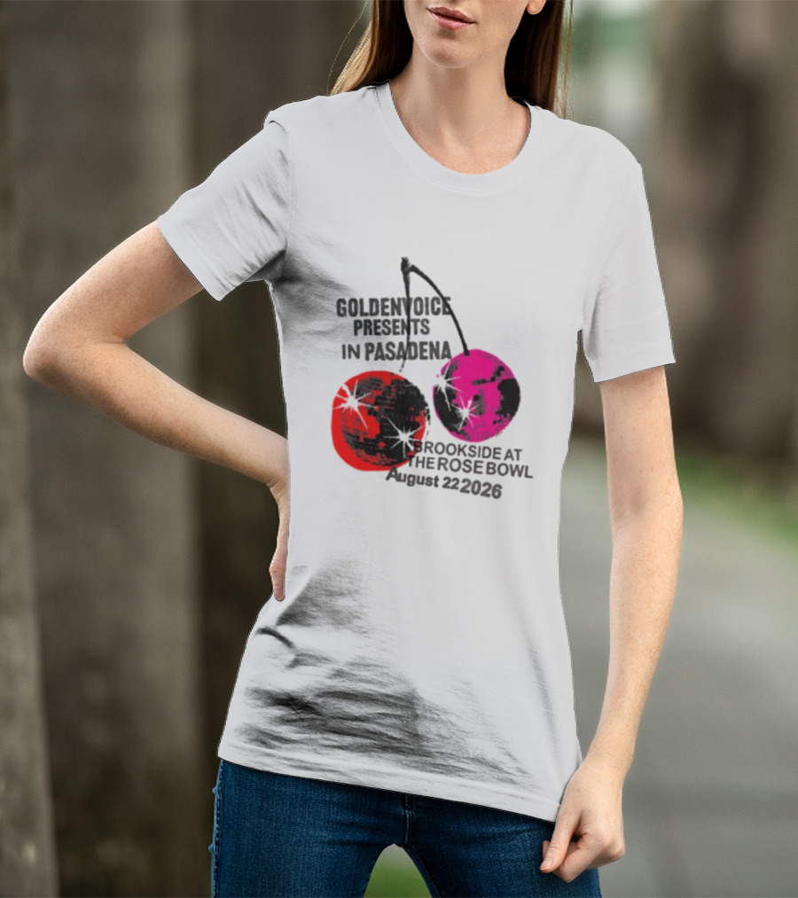 Goldenvoice Presents Pasadena Brookside At The Rose Bowl August 22 2026 Disco Cherry Baby T-Shirt