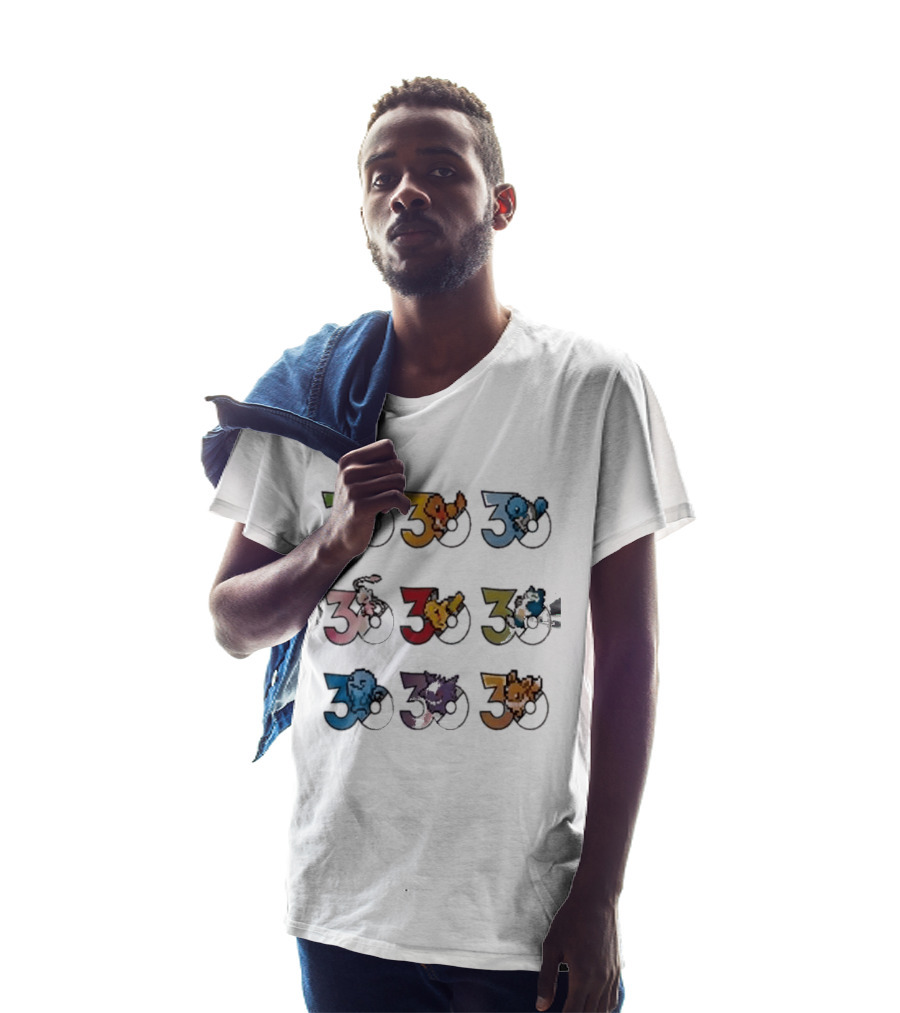 Uniqlo Pokemon Pixel 8 Bit 30th Anniversary T-Shirt