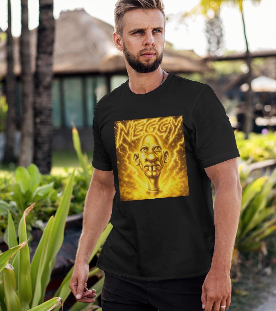 NEGGY Electric Manny Golden Lightning Face T-Shirt