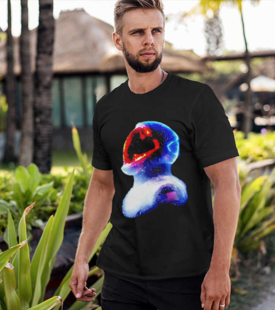 Galaxy Astronaut With American Flag Space Cosmic Adventure T-Shirt