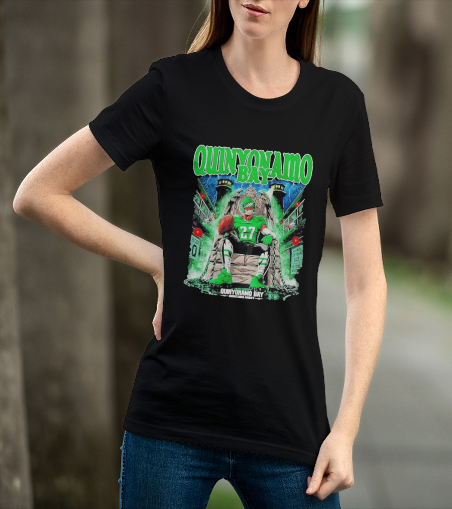 Quinyonamo Bay 27 Throne Football Block Q T-Shirt