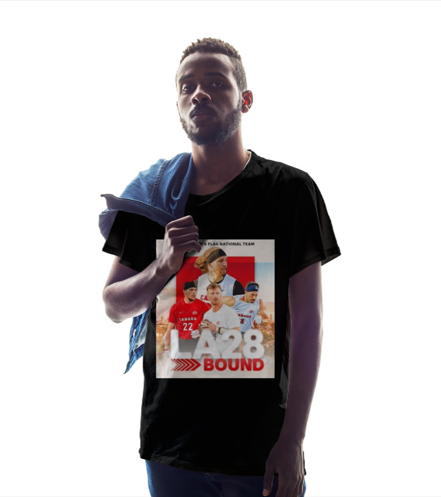 Senior Men's Flag National Team Canada LA28 Bound Canada Football Team Players T-Shirt