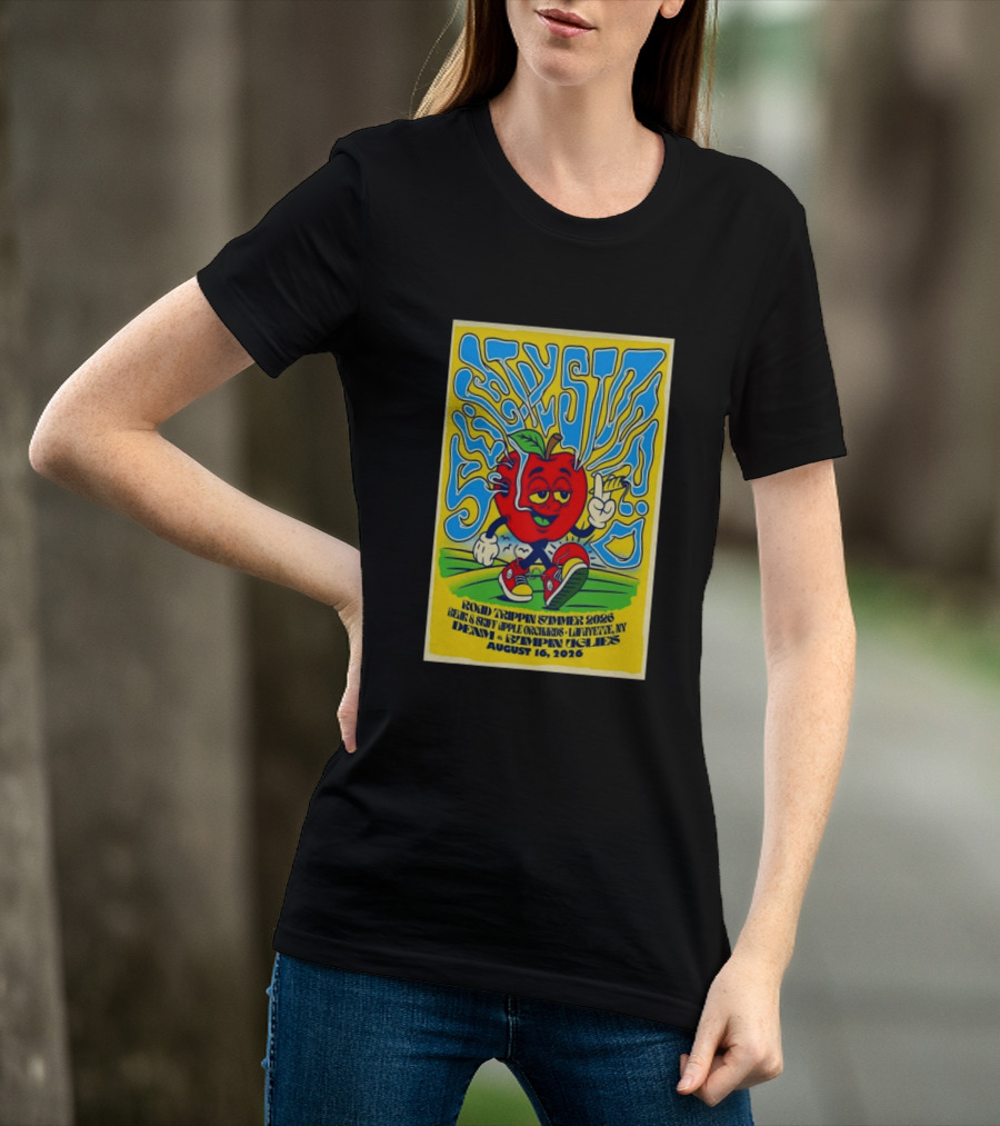 Slightly Stoopid Road Trippin Summer 2026 Apple Orchards LaFayette NY August 16 Dem Apples Bumpin Uglies T-Shirt