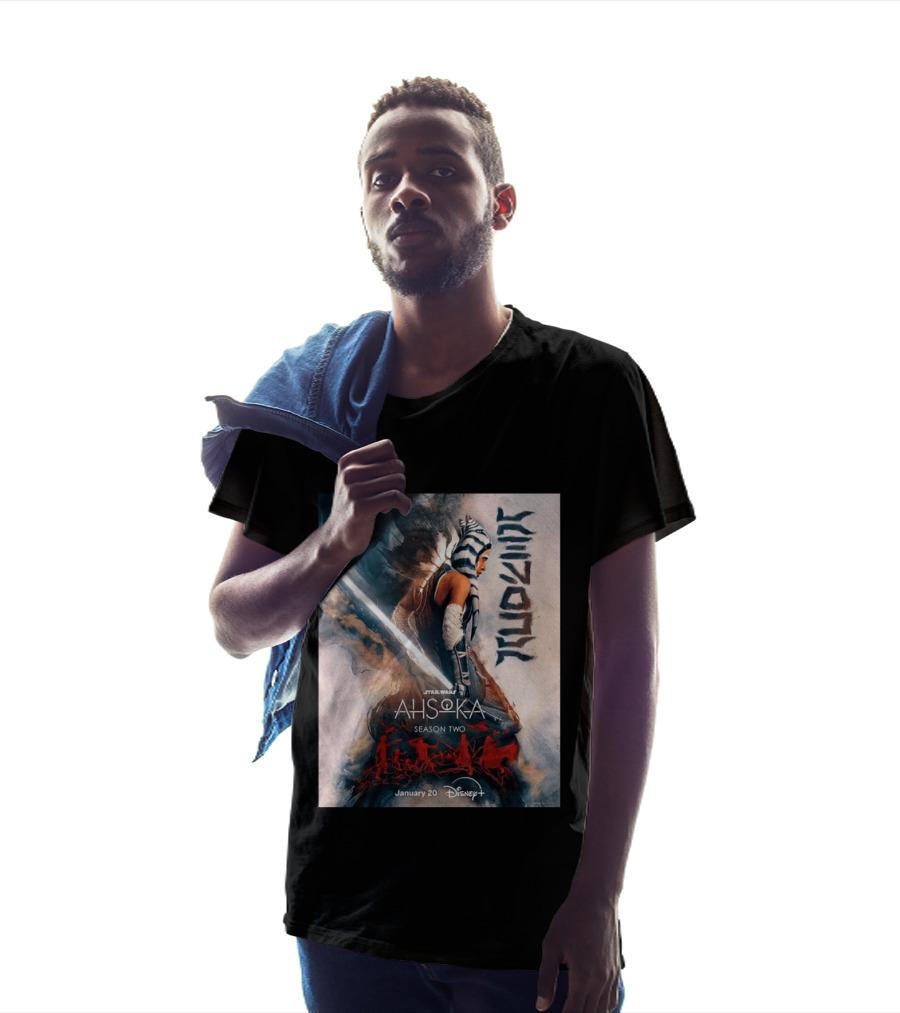 Star Wars Ahsoka Season 2 Premiering January 20 Disney Plus Featuring Lightsaber And Characters T-Shirt