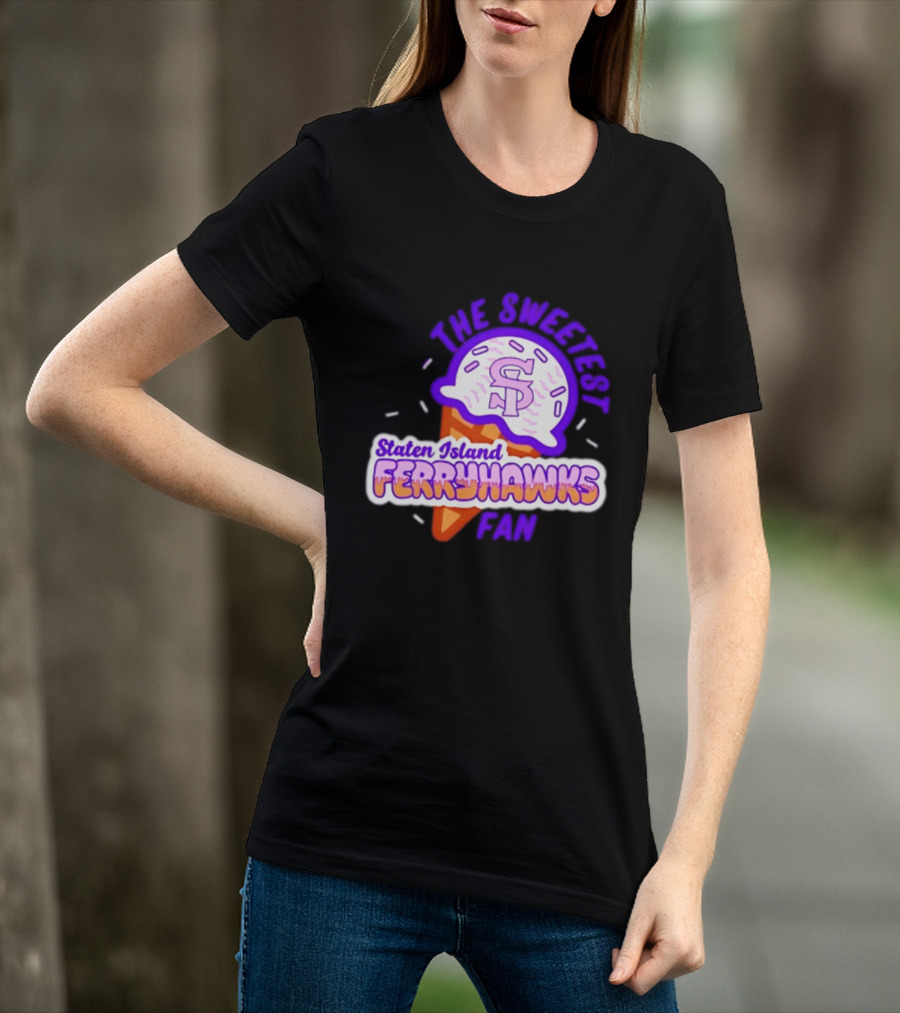 Staten Island Ferryhawks The Sweetest Fan Ice Cream Cone T-Shirt