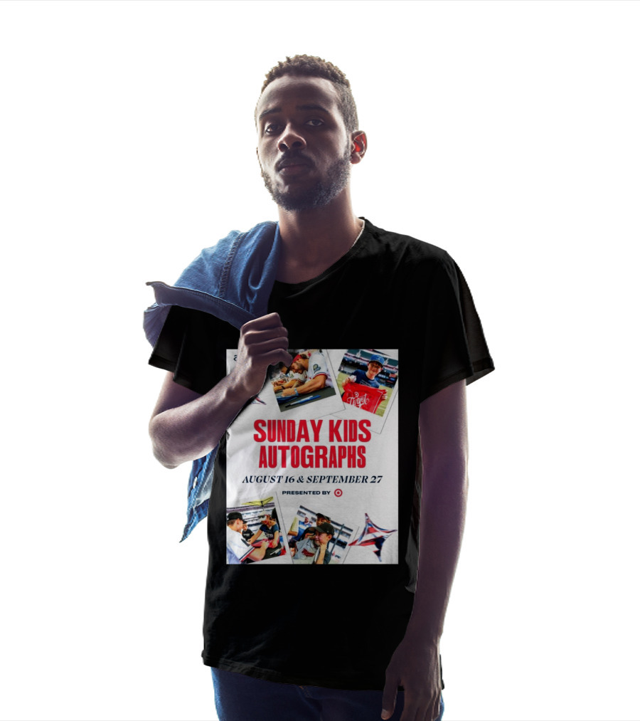 Sunday Kids Autographs August 16 & September 27 Presented By Target Twins Event T-Shirt