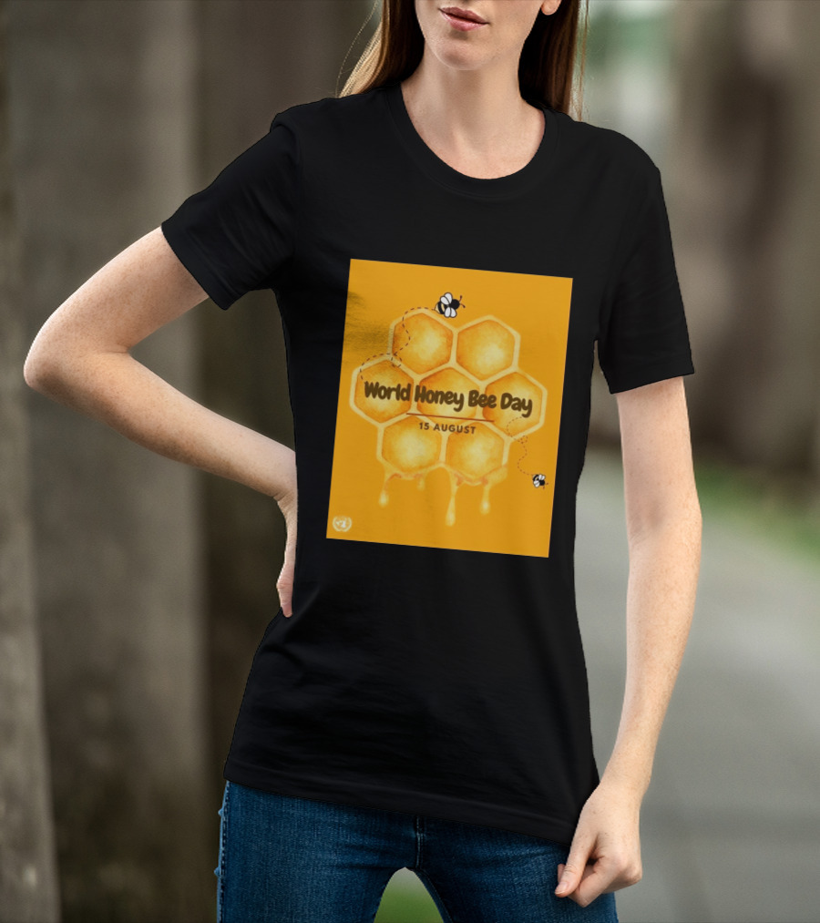 World Honey Bee Day 15 August Honeycomb T-Shirt