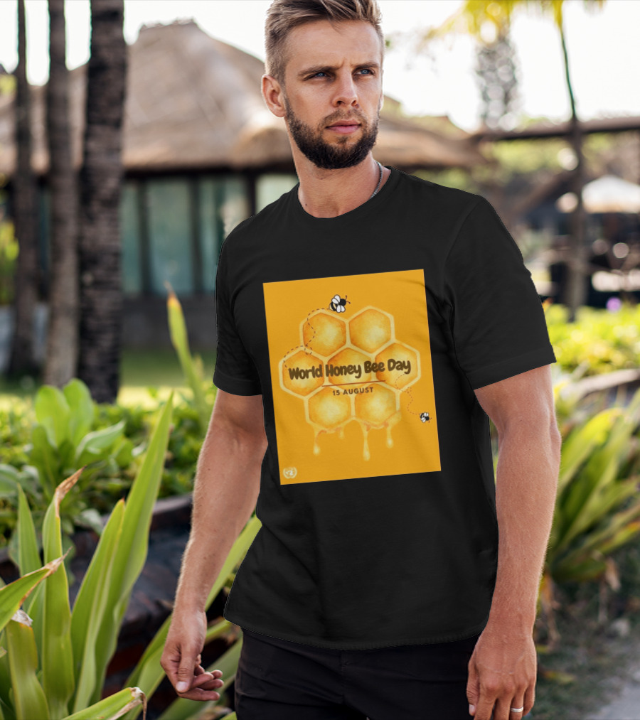 World Honey Bee Day 15 August Honeycomb T-Shirt