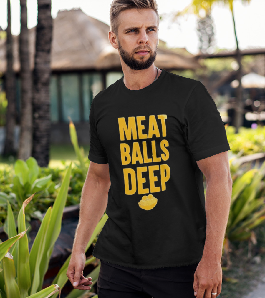 Meat Balls Deep Pasta Bowl Yellow T-Shirt