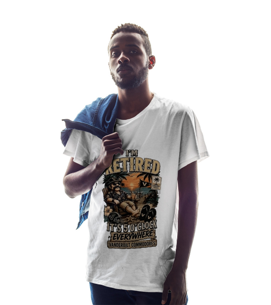 Vanderbilt Commodores I'm Retired It's 5 O' Everywhere Tropical Paradise T-Shirt