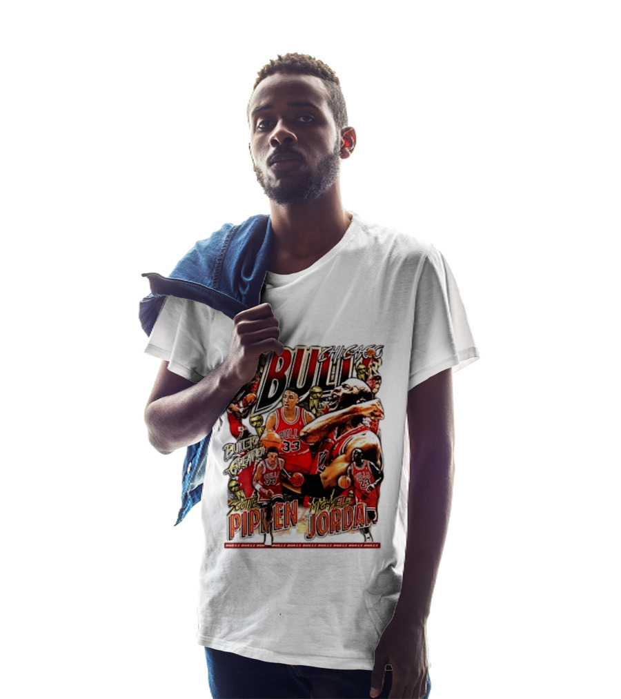 Chicago Bull Machael Jordan X Scotie Pippen Build For Greatness T-Shirt