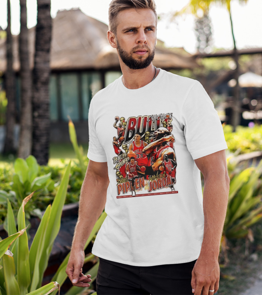 Chicago Bull Machael Jordan X Scotie Pippen Build For Greatness T-Shirt