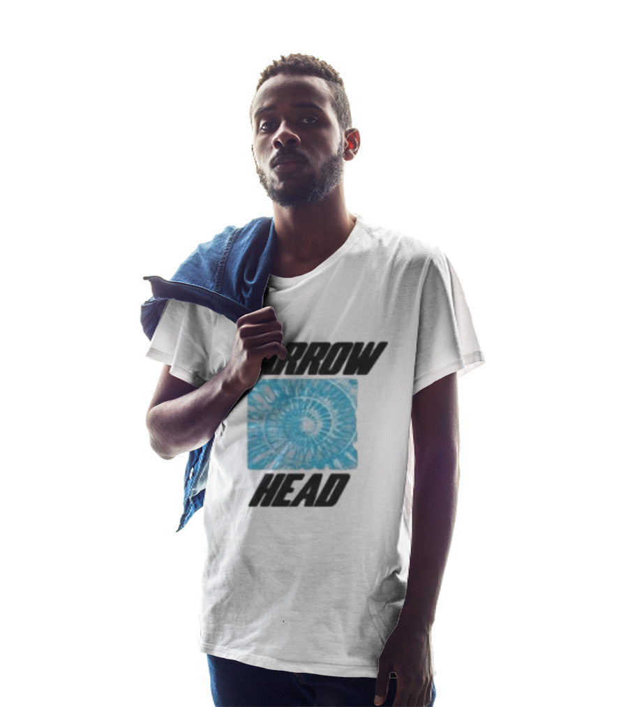 Narrow Head Blue Spiral Shell Tie Dye T-Shirt