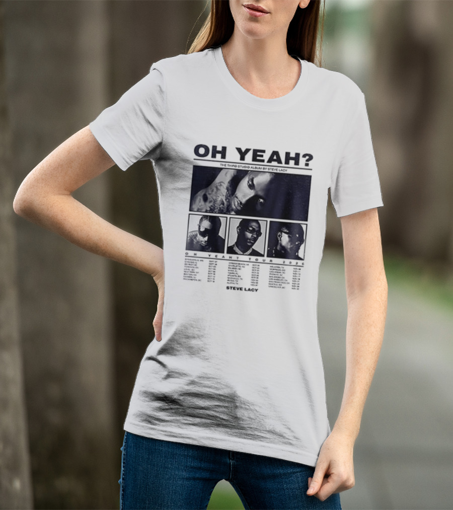 Steve Lacy Oh Yeah Tour Cities List Music Event Dates Compilation T-Shirt