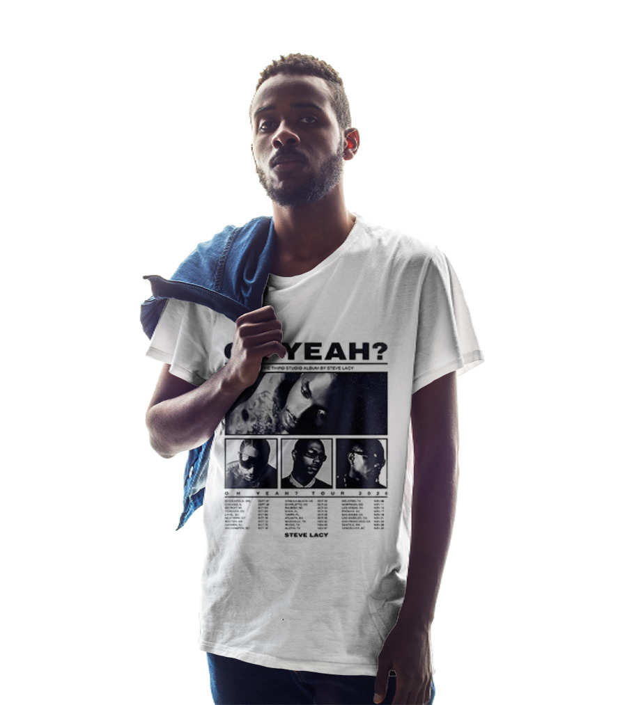 Steve Lacy Oh Yeah Tour Cities List Music Event Dates Compilation T-Shirt