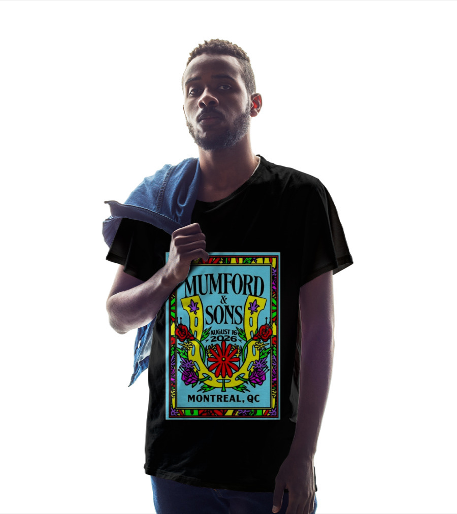 Mumford And Sons August 16 2026 Montreal QC Colorful Floral Concert T-Shirt