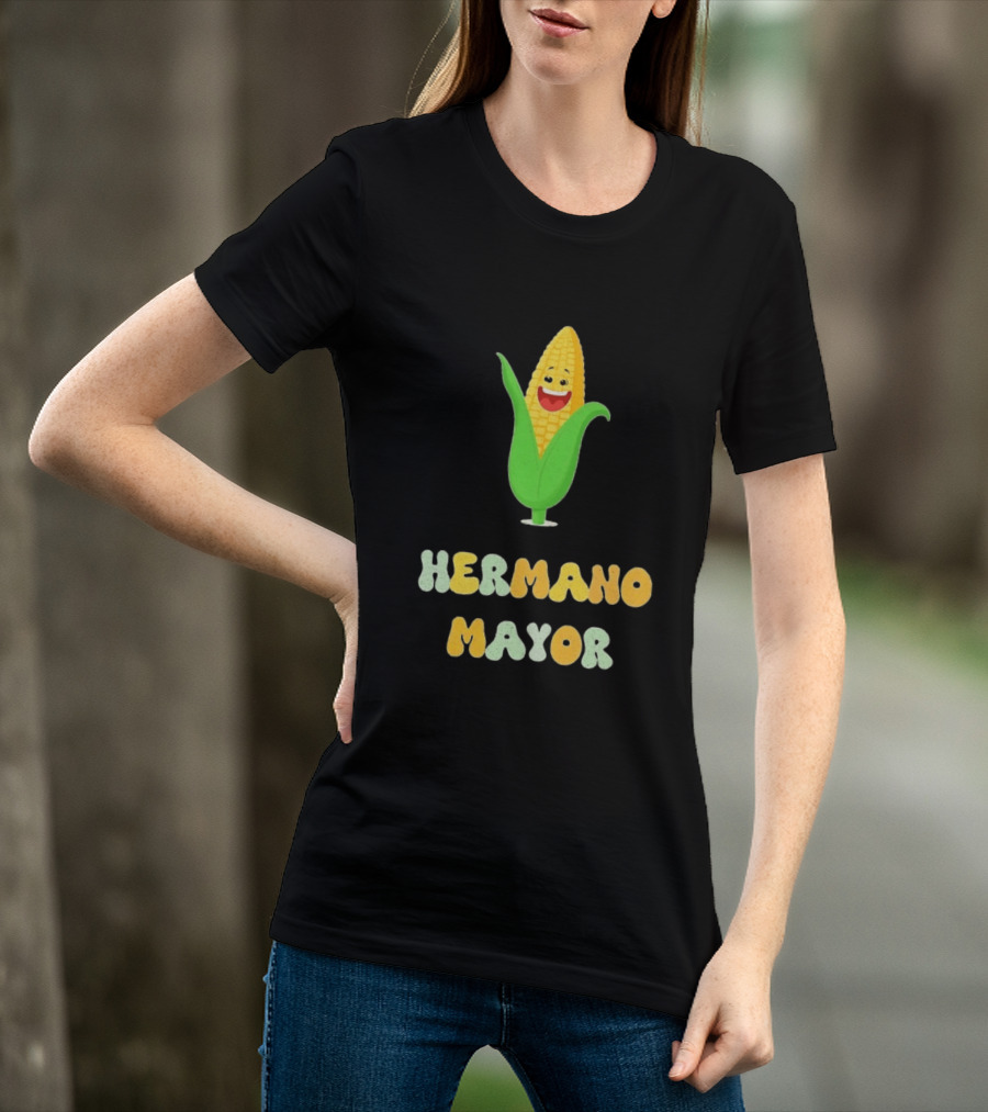 Hermano Mayor Corn With Smiling Vegetable Face T-Shirt