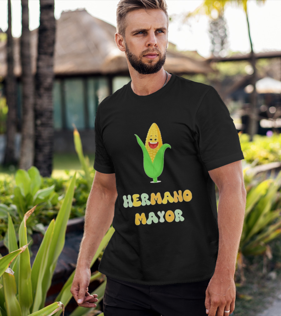 Hermano Mayor Corn With Smiling Vegetable Face T-Shirt