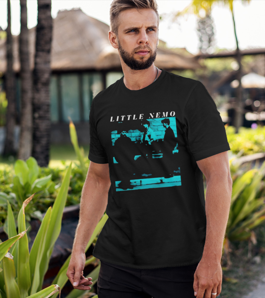 Little Nemo Post Punk Alternative Rock Band Aqua Blue Distressed T-Shirt