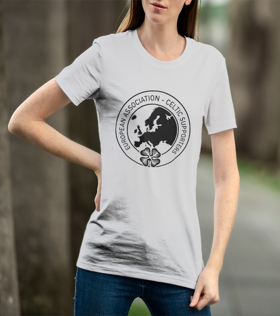 European Association Celtic Supporters Football Fans Map T-Shirt