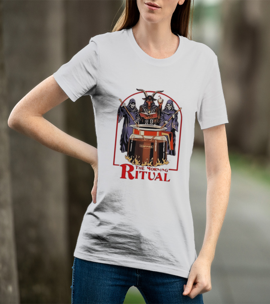 Ritual Coffee Grim Reaper Satanic Morning T-Shirt