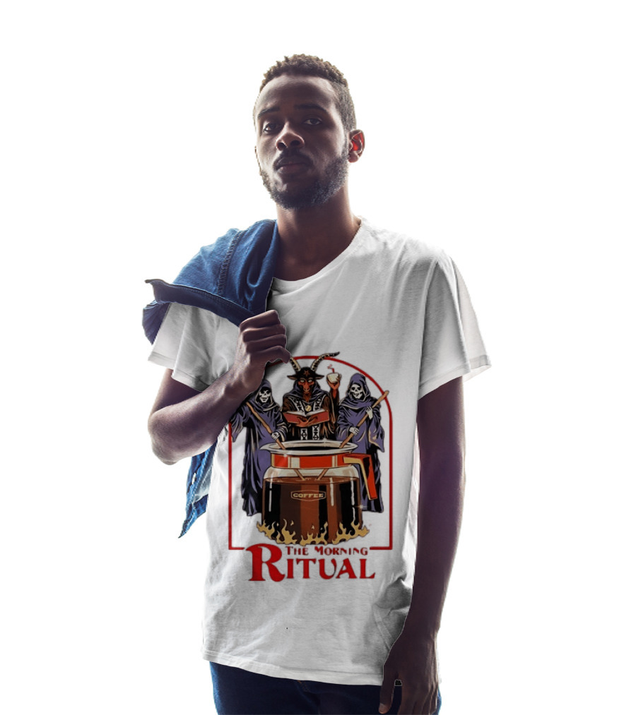 Ritual Coffee Grim Reaper Satanic Morning T-Shirt