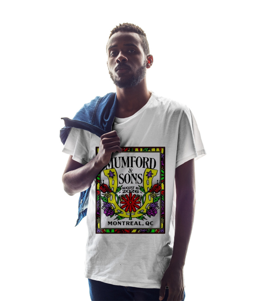 Mumford & Sons August 16 2026 Montreal QC Floral Horseshoe T-Shirt