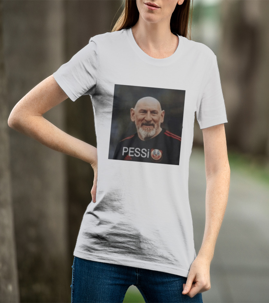 Pessi Clown Meme With AC Milan Jersey Featuring Bald Elderly Man T-Shirt