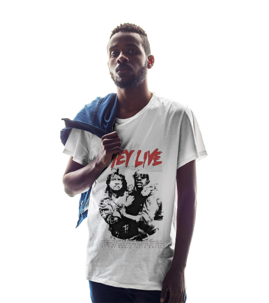 They Live John Carpenter Roddy Piper Keith David Aliens Movie T-Shirt