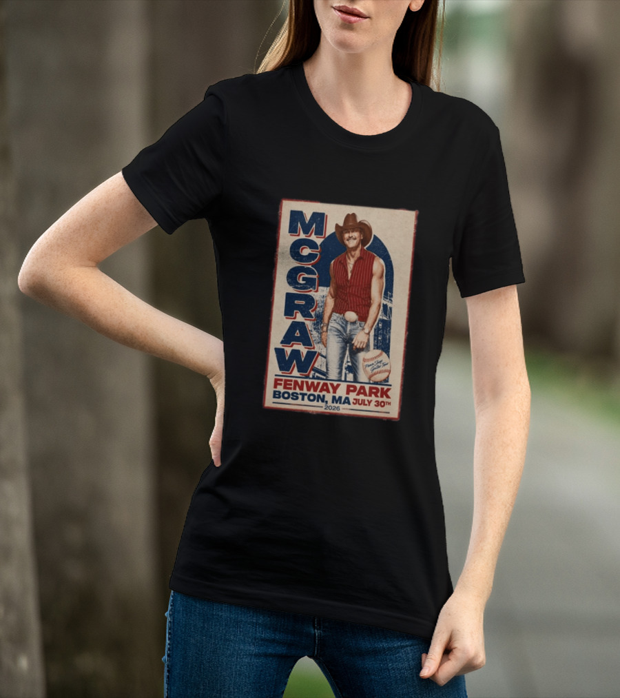 Tim McGraw Fenway Park Boston July 30 2026 Event T-Shirt