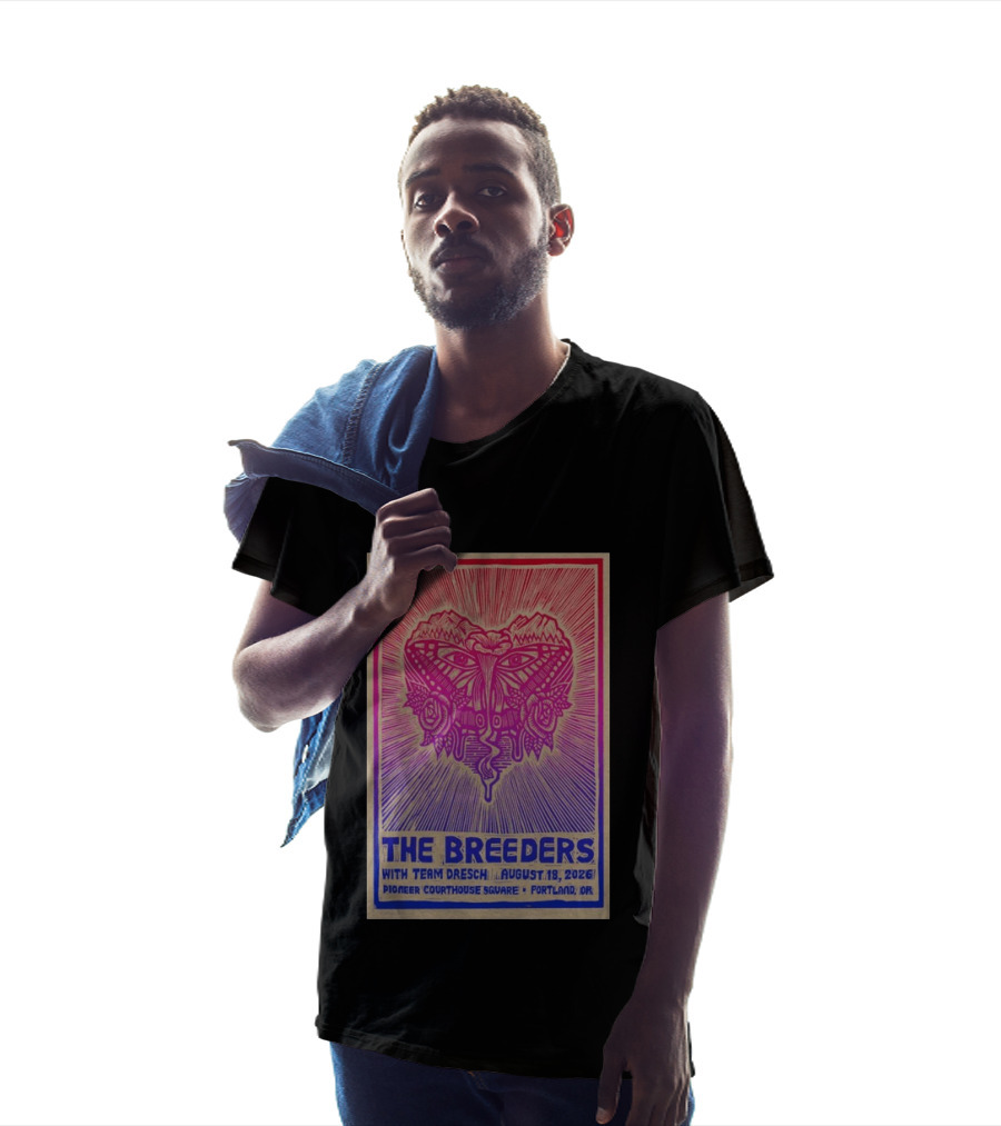 The Breeders With Team Dresch August 18 2026 Pioneer Courthouse Square Portland OR T-Shirt