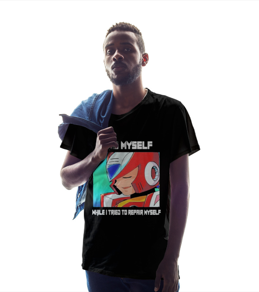 I Hid Myself While I Tried To Repair Myself Megaman X6 Zero T-Shirt