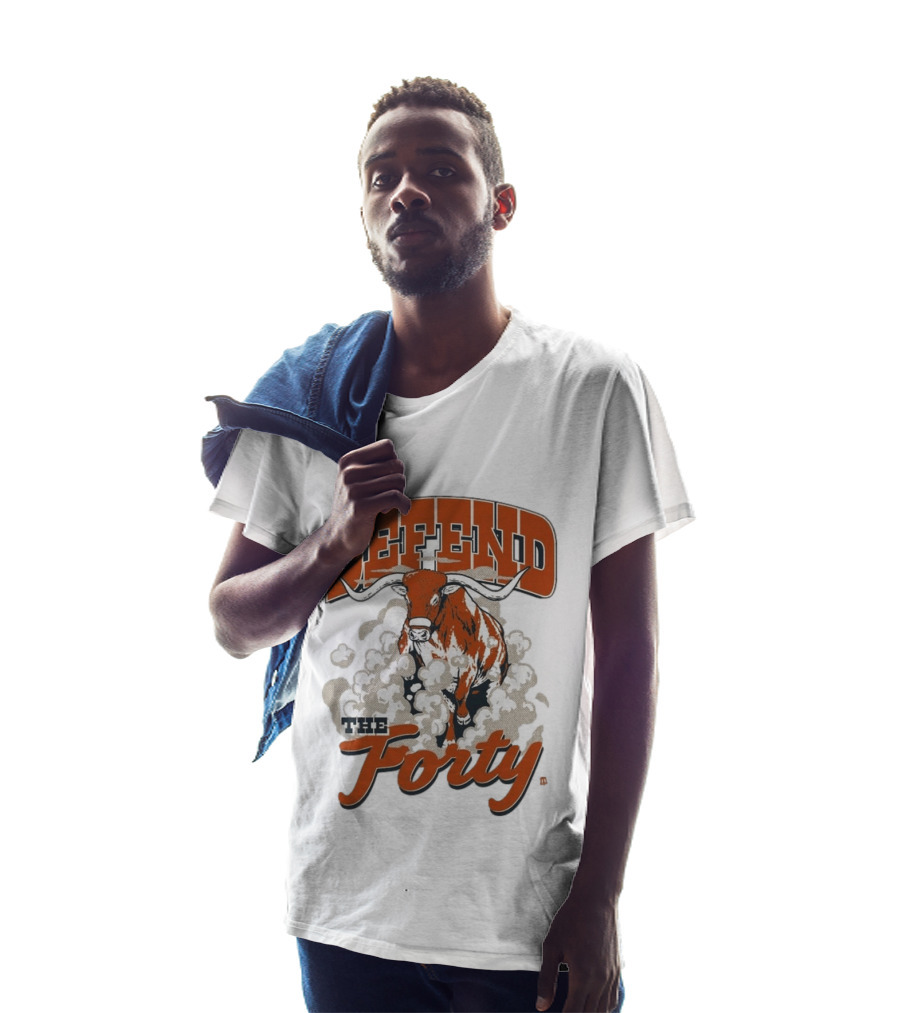 Defend The Forty Longhorn Texas Spirit T-Shirt