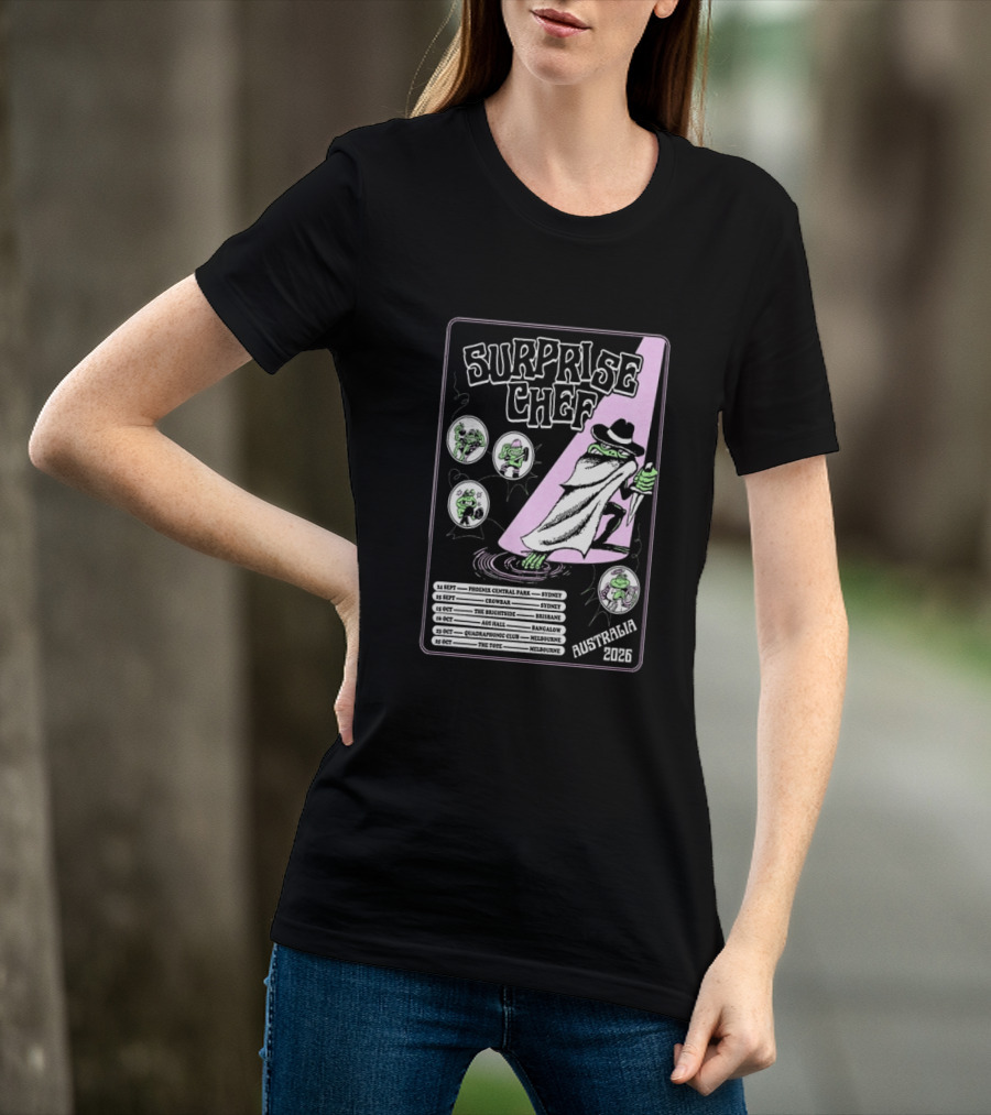 Surprise Chef 2026 Australia Tour Dates Sydney Brisbane Melbourne T-Shirt