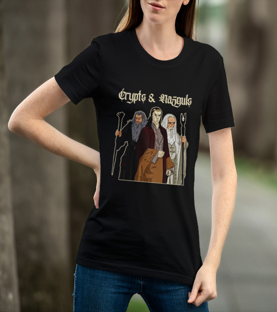 Crypts & Nazgûls Wizards Of The Rings Characters T-Shirt