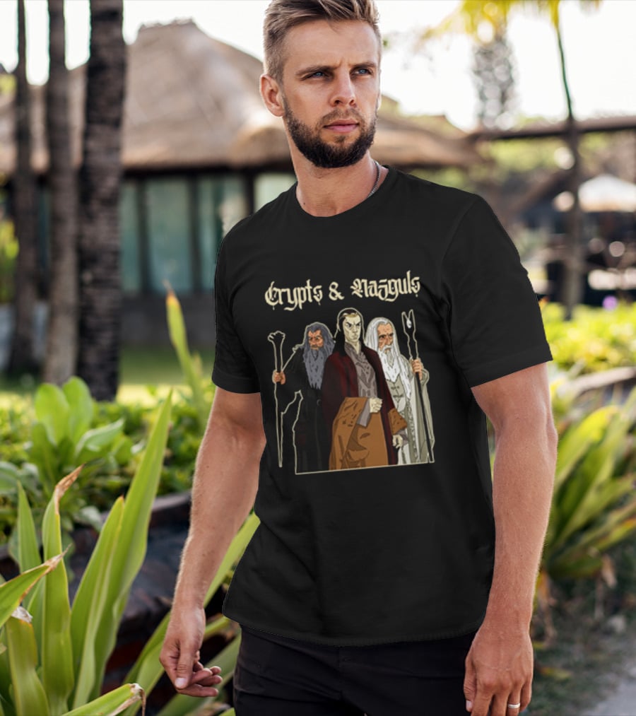 Crypts & Nazgûls Wizards Of The Rings Characters T-Shirt