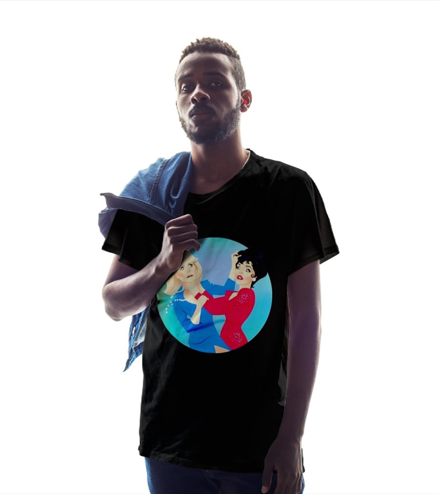 Alexis Carrington Krystle Carrington Iconic Dynasty Catfight Scene T-Shirt