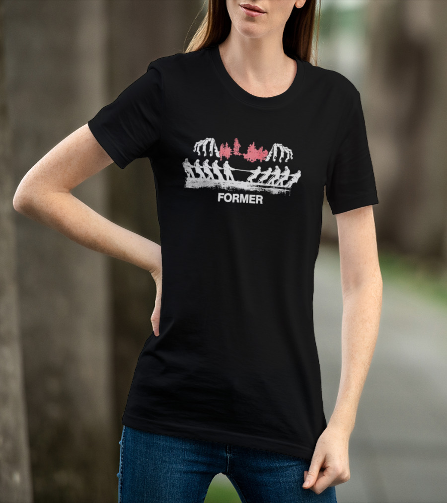 Former Tug Of War Skeleton Hands Gothic T-Shirt