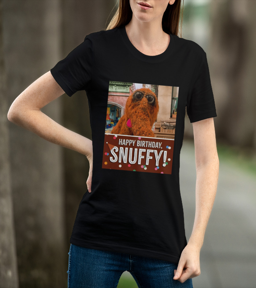 Happy Birthday Snuffy Celebrate With Cheerful Confetti T-Shirt