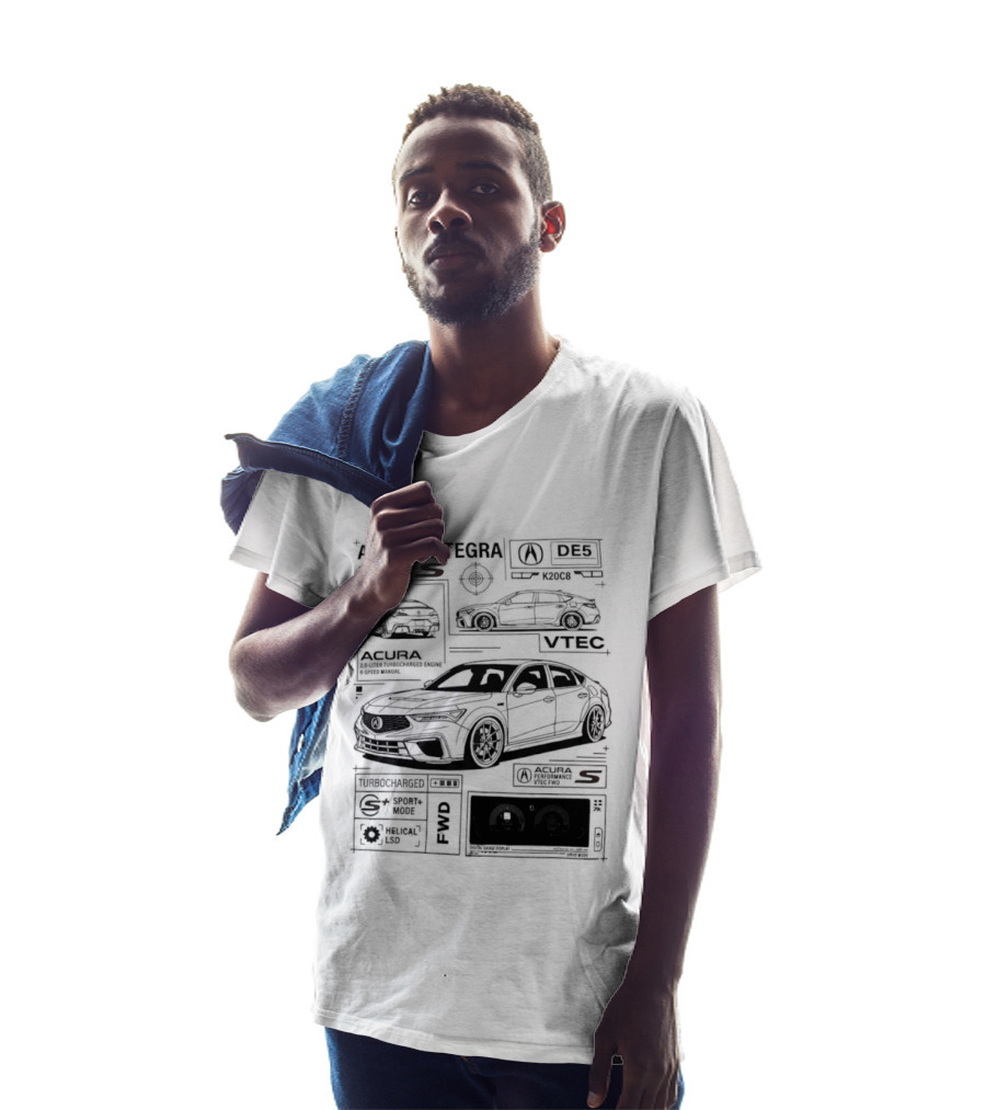 Acura Integra Type S Technical Blueprint T-Shirt