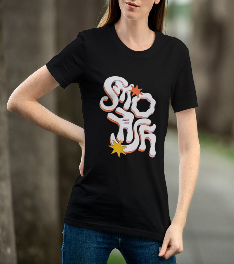 Stash Groovy 70s Retro Psychedelic Style With Stars T-Shirt