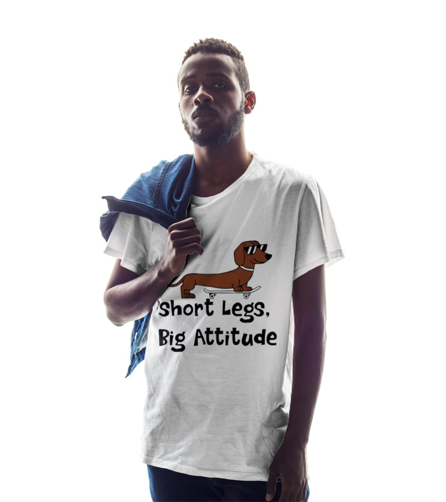 Dachshund Skater Short Legs Big Attitude T-Shirt